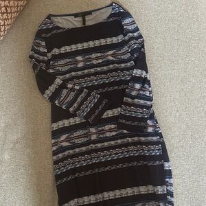 BCBG Navy and White Dress